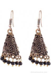Ganapathy Gems Oxodised Brass Plated Alloy Dangle Earring